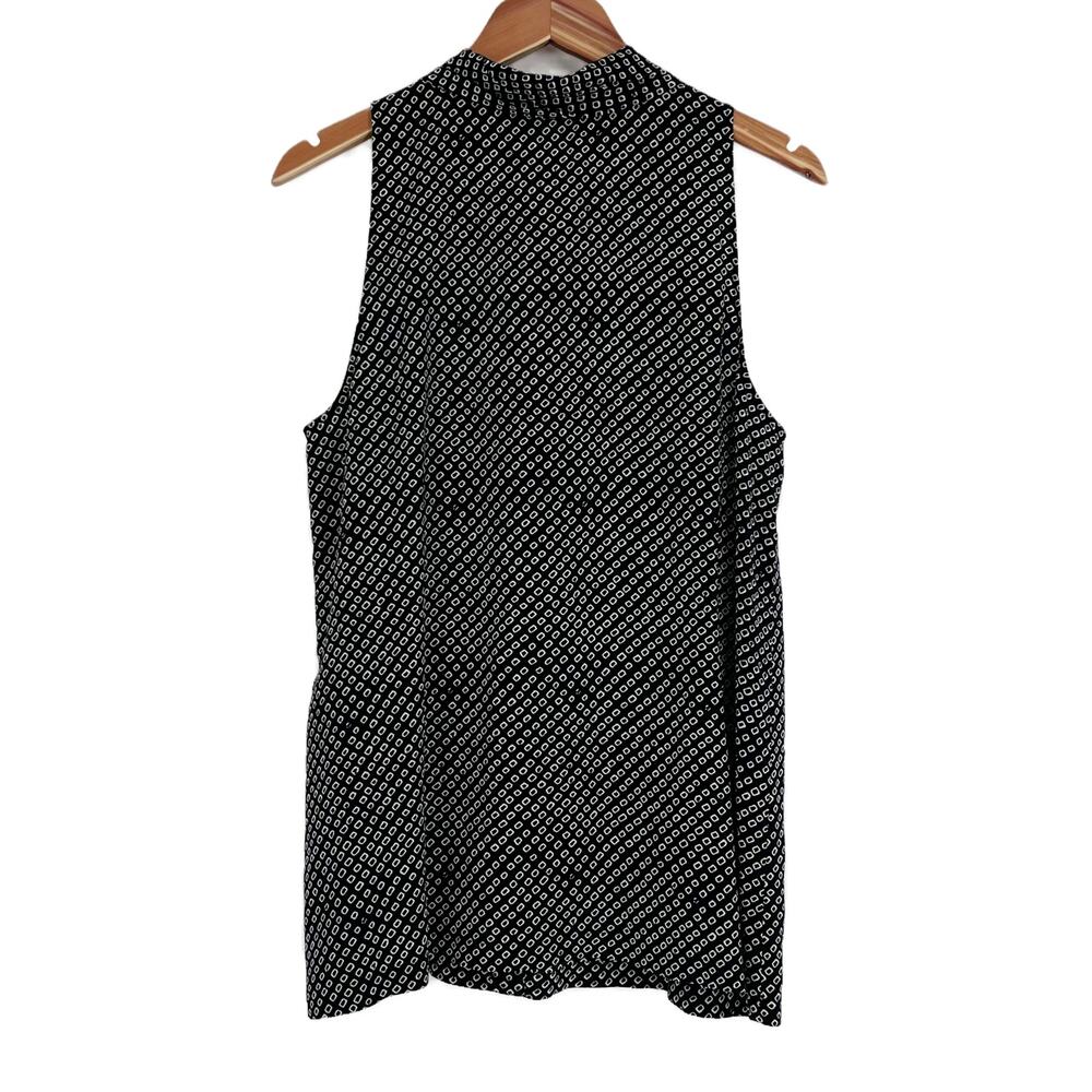 Theory x Neiman Marcus Silk Scarf Halter Top Navy Box Tile Print size Large - Picture 10 of 13